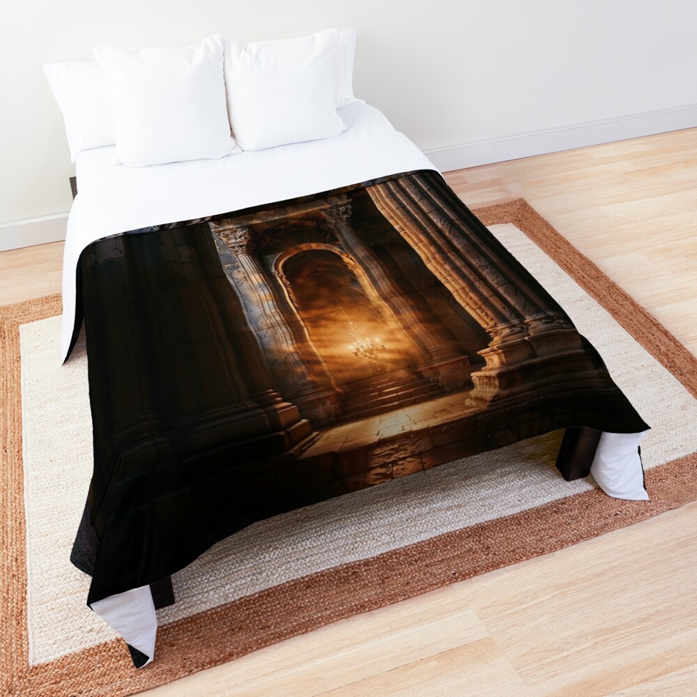 The Path Of Redemption Glorious AI Concept Art by Xzendor7 Decorative Comforter