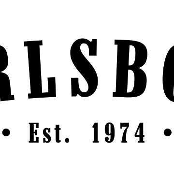 Artwork thumbnail, Karlsborg Västra Götaland County Sweden Est. 1974 Black Letter Sverige by establishedwear