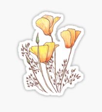 California Poppy Sticker