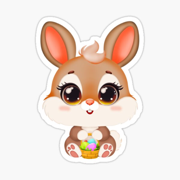 Item preview, Beige Easter bunny designed and sold by lu-print-design.