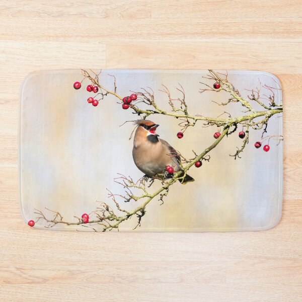 Item preview, Bohemian Waxwing and Hawthorn Berries designed and sold by Jane Stanley Photography.