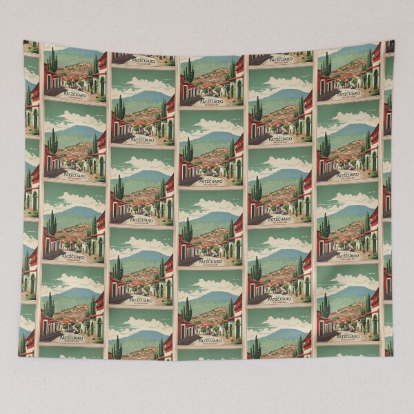 Item preview, Patzcuaro Michoacan Mexico Magic Town Vintage Travel Tourism Poster  designed and sold by TravelersGems.