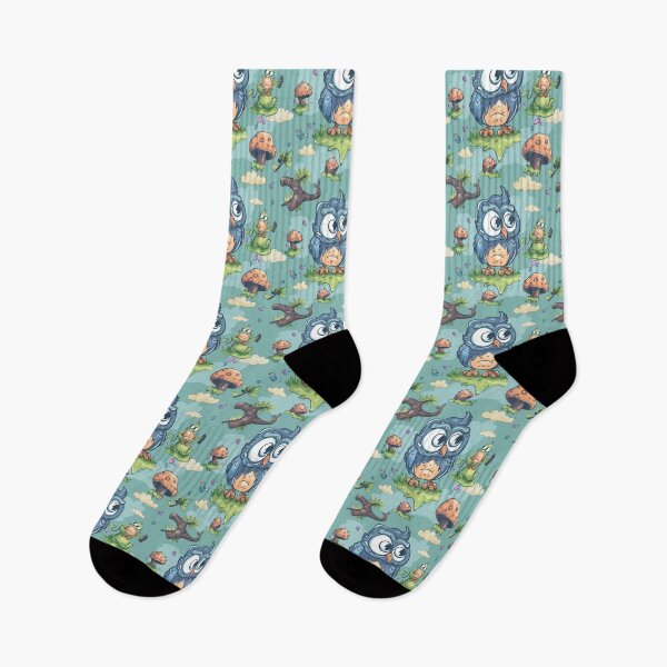 Item preview, Quirky Owls in a Whimsical Skyland designed and sold by PICbyFemke.