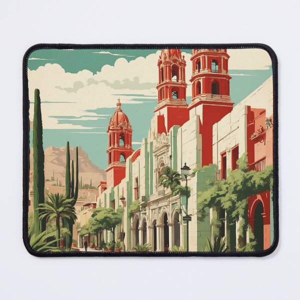 Aperçu de l'œuvre Real de Asientos Aguascalientes Mexique Magic Town Vintage Voyage Tourisme Affiche créée et vendue par TravelersGems.
