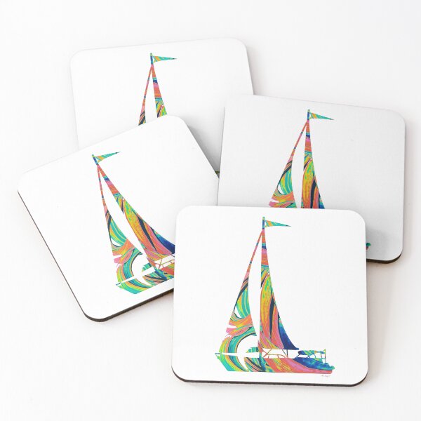Item preview, Copy of Modern Colorful Sailboat Beachy Art 1 designed and sold by Sharon Cummings Art.