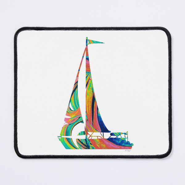 Item preview, Copy of Modern Colorful Sailboat Beachy Art 1 designed and sold by Sharon Cummings Art.