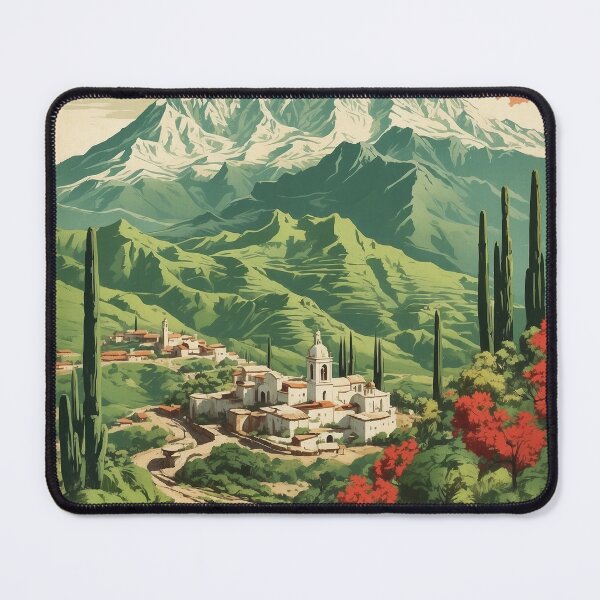Item preview, Real de Monte Hidalgo Mexico Magic Town Vintage Travel Tourism Poster  designed and sold by TravelersGems.