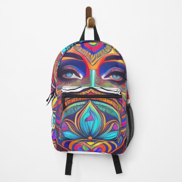 Item preview, Face in Vibrant Tribal Ritual Trippy Orcal  designed and sold by Neer arts.