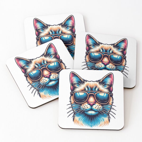 Item preview, Cool Cat, Sunglasses Cat, Funny Cat , vintage, retro design designed and sold by AnalajiaDesigns.
