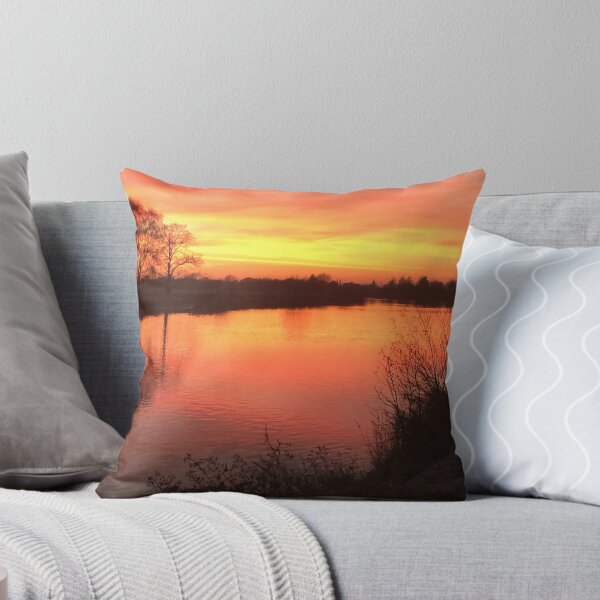 Item preview, Amazing red sunset over river. Near Trent Lock on Erewash canal. designed and sold by Running-Duck.