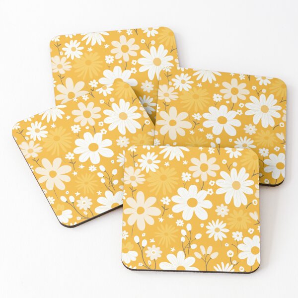 Item preview, Yellow Orange White Flower Pattern Spring Aesthetic Marguerite Blasingame Jan Berenstain designed and sold by SMARTKIT  DESIGNAGENCY.