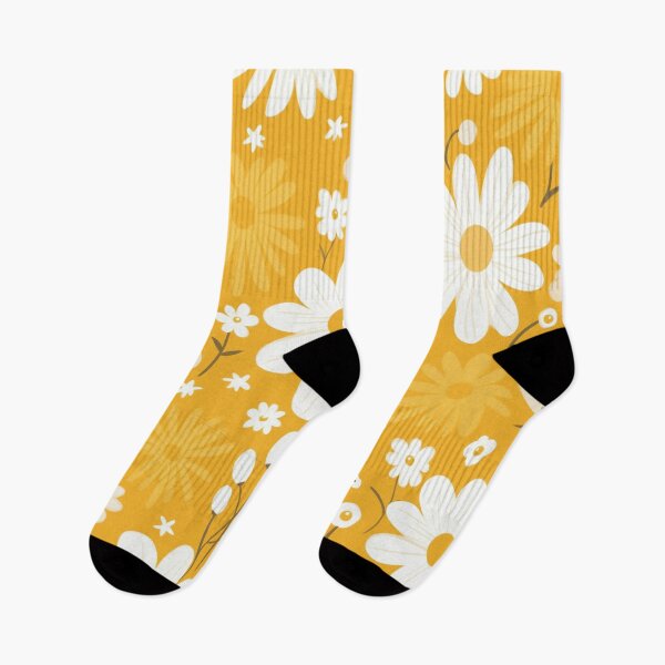 Item preview, Yellow Orange White Flower Pattern Spring Aesthetic Marguerite Blasingame Jan Berenstain designed and sold by SMARTKIT  DESIGNAGENCY.