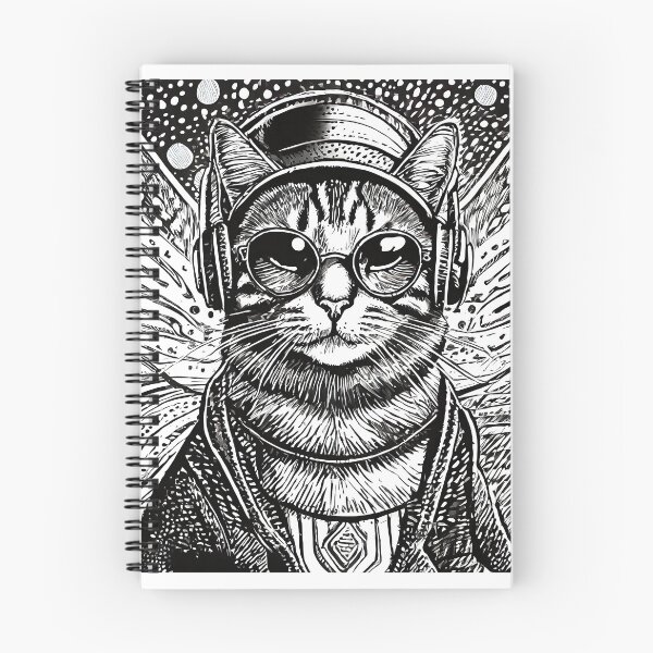 Item preview, Cat dj wearing headphones. designed and sold by jojokrap-2023.