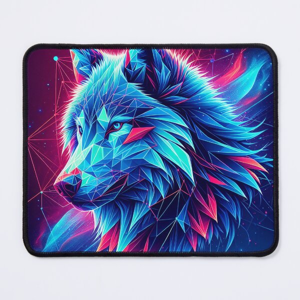 Item preview, Neon Polygonal Wolf designed and sold by T-NeonSt.