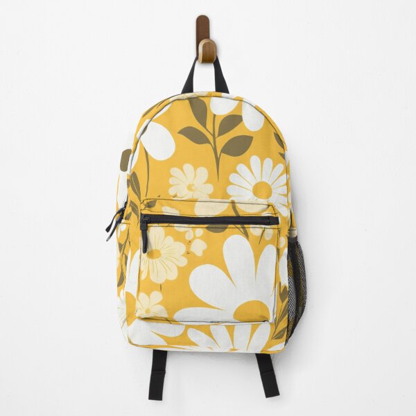 Item preview, Yellow Orange White Flower Pattern Spring Aesthetic Marguerite Blasingame Jan Berenstain designed and sold by SMARTKIT DESIGNAGENCY.