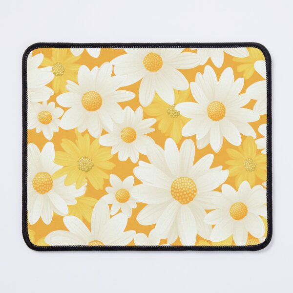 Item preview, Yellow Orange White Flower Pattern Spring Aesthetic Marguerite Blasingame Jan Berenstain designed and sold by SMARTKIT DESIGNAGENCY.