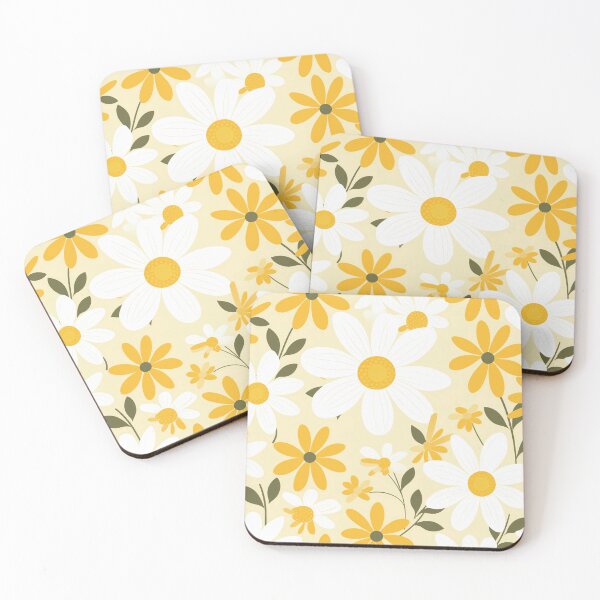 Item preview, Yellow Orange White Flower Pattern Spring Aesthetic Marguerite Blasingame Jan Berenstain designed and sold by SMARTKIT  DESIGNAGENCY.