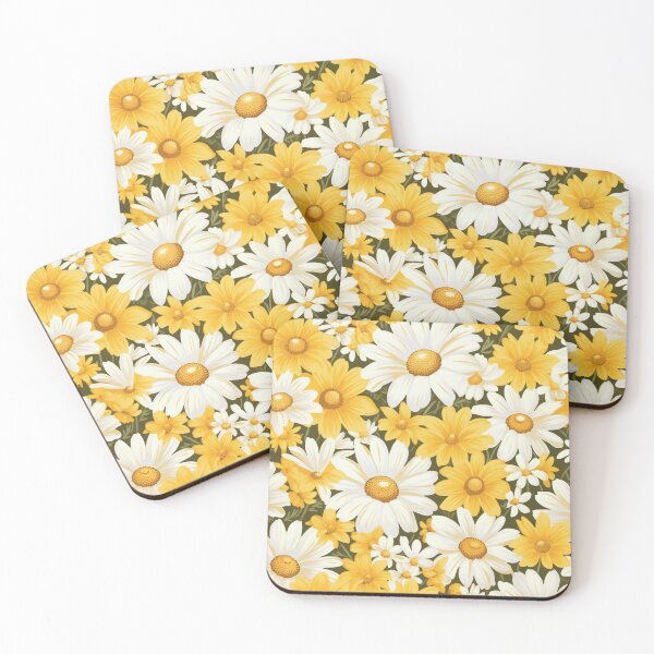 Item preview, Yellow Orange White Flower Pattern Spring Aesthetic Marguerite Blasingame Jan Berenstain designed and sold by SMARTKIT  DESIGNAGENCY.