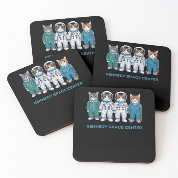 Item preview, KENNEDY SPACE CENTER funny cats space  designed and sold by ArtfulWhimsy007.