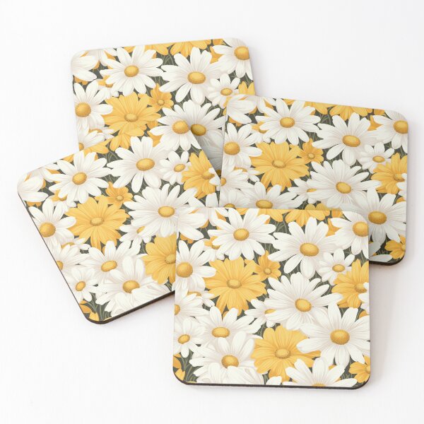 Item preview, Yellow Orange White Flower Pattern Spring Aesthetic Marguerite Blasingame Jan Berenstain designed and sold by SMARTKIT  DESIGNAGENCY.