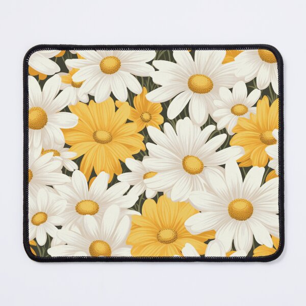 Item preview, Yellow Orange White Flower Pattern Spring Aesthetic Marguerite Blasingame Jan Berenstain designed and sold by SMARTKIT DESIGNAGENCY.