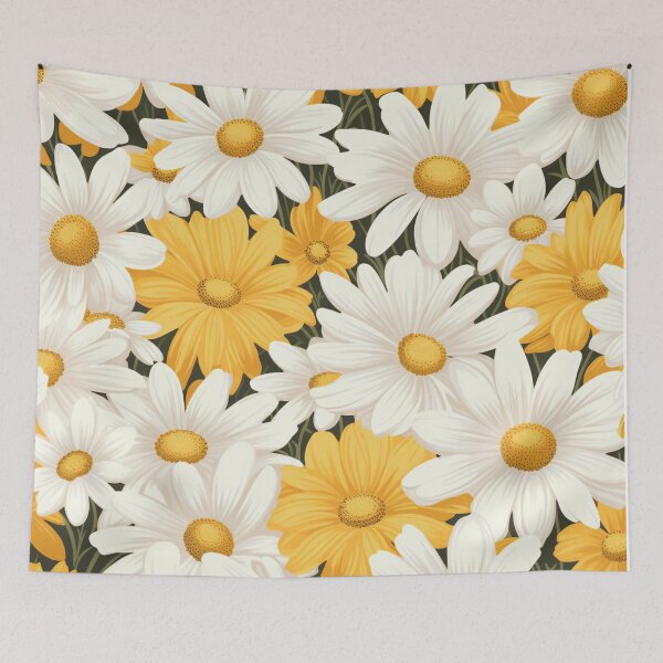 Item preview, Yellow Orange White Flower Pattern Spring Aesthetic Marguerite Blasingame Jan Berenstain designed and sold by SMARTKIT  DESIGNAGENCY.