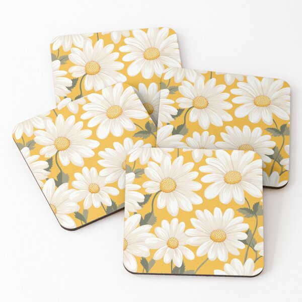 Item preview, Yellow Orange White Flower Pattern Spring Aesthetic Marguerite Blasingame Jan Berenstain designed and sold by SMARTKIT  DESIGNAGENCY.