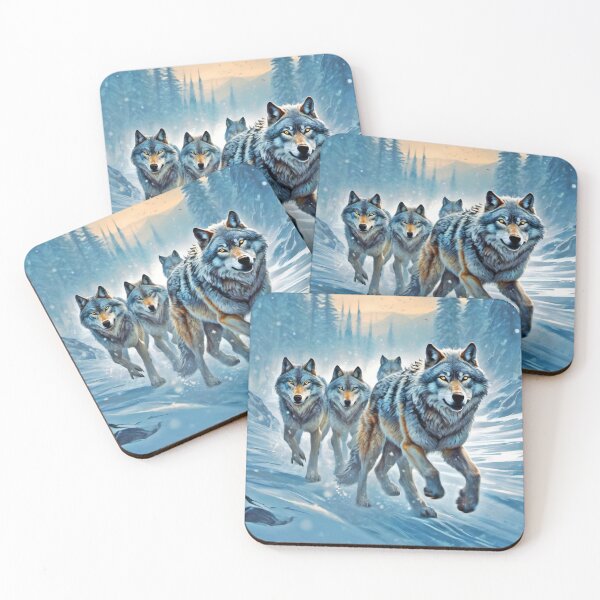 Item preview, Icy Land Wolves Run designed and sold by Health And Fitness Posts e-Store.