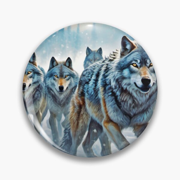 Item preview, Icy Land Wolves Run designed and sold by Health And Fitness Posts e-Store.