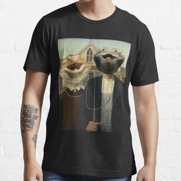 Bearded Dragon American Gothic Essential T-Shirt