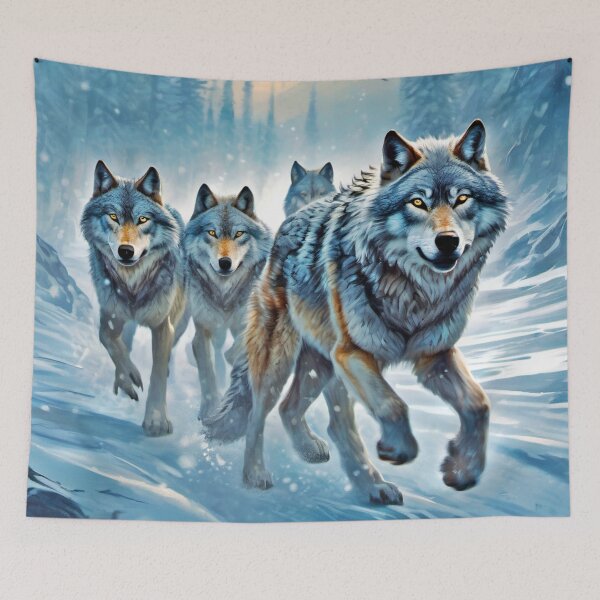 Item preview, Icy Land Wolves Run designed and sold by Health And Fitness Posts e-Store.
