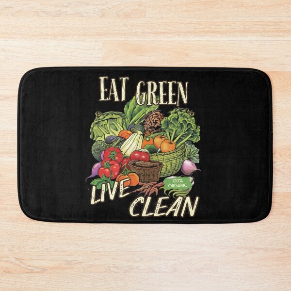 Item preview, Eat Green Live Clean organic vegetarian lifestyle design designed and sold by Jt41.