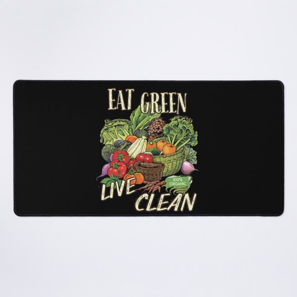 Item preview, Eat Green Live Clean organic vegetarian lifestyle design designed and sold by Jt41.