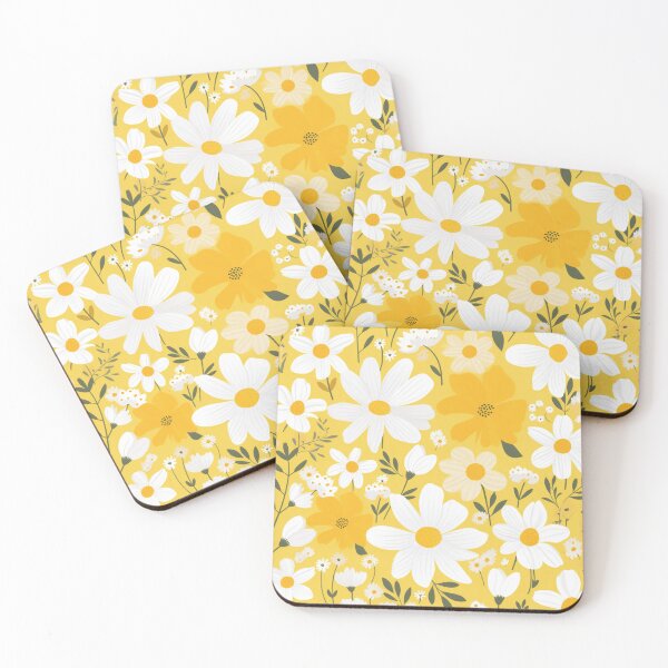 Item preview, Yellow Orange White Flower Pattern Spring Aesthetic Marguerite Blasingame Jan Berenstain designed and sold by SMARTKIT  DESIGNAGENCY.