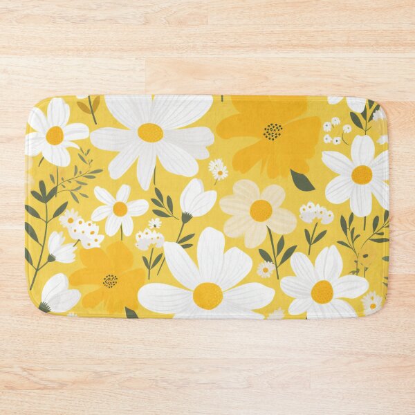 Item preview, Yellow Orange White Flower Pattern Spring Aesthetic Marguerite Blasingame Jan Berenstain designed and sold by SMARTKIT  DESIGNAGENCY.