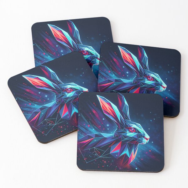 Item preview, Neon Polygonal Rabbit designed and sold by T-NeonSt.