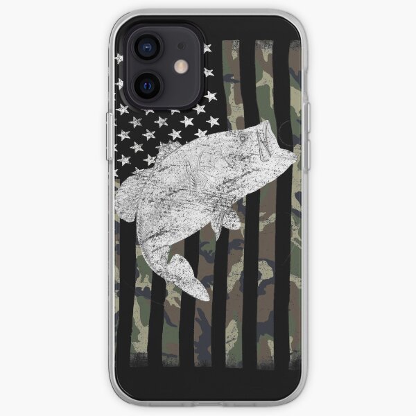 Camouflage Flag Bass Fishing Angler iPhone Soft Case