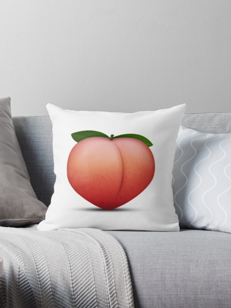 Peach Emoji Pillow