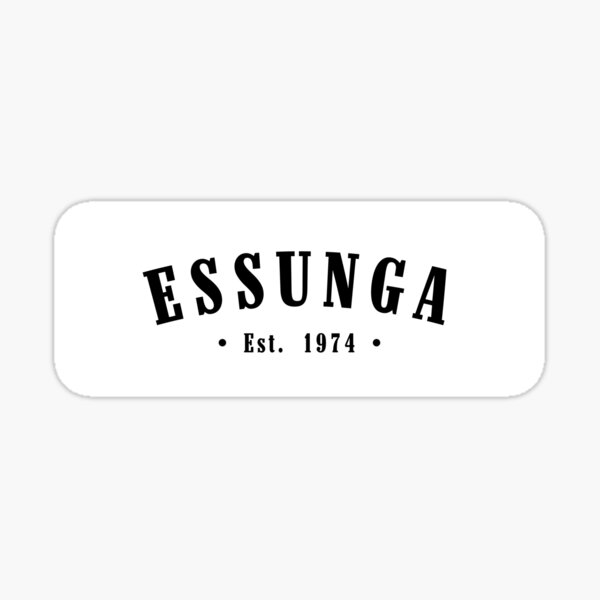 Essunga Västra Götaland County Sweden Est. 1974 Black Letter Sverige Sticker