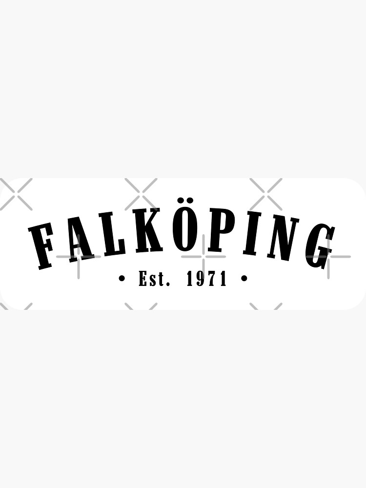 Thumbnail 3 of 3, Sticker, Falköping Västra Götaland County Sweden Est. 1971 Black Letter Sverige designed and sold by establishedwear.
