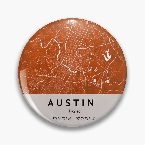 Item preview, Austin Texas | City Map Print | Burnt Orange and White | House warming gift | Map Print Wall Decor | City Map Art |  designed and sold by LivingBold.