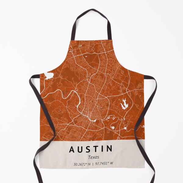 Item preview, Austin Texas | City Map Print | Burnt Orange and White | House warming gift | Map Print Wall Decor | City Map Art | designed and sold by LivingBold.