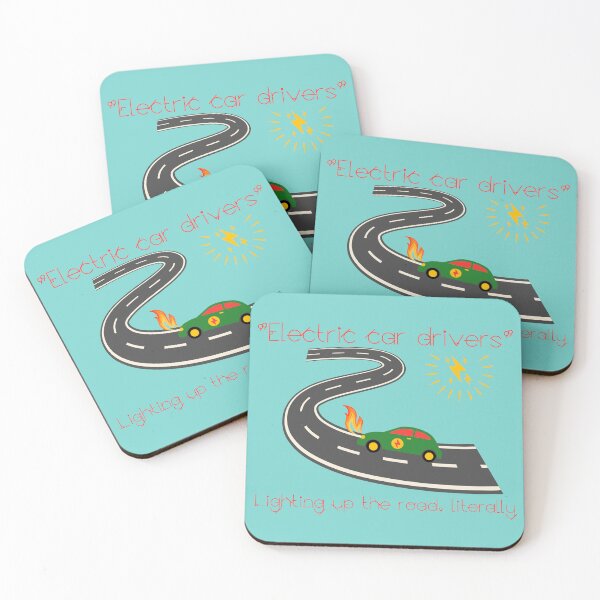 Item preview, Electric Cars, Electric Car drivers, Electric car drivers lighting up the road literally, designed and sold by GOLDENGARDENART.
