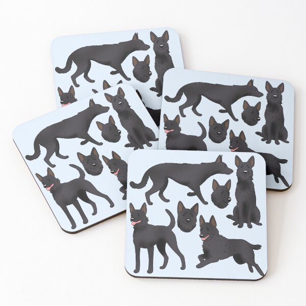 Item preview, Black Australian Kelpie dog pattern  designed and sold by Yaragold.
