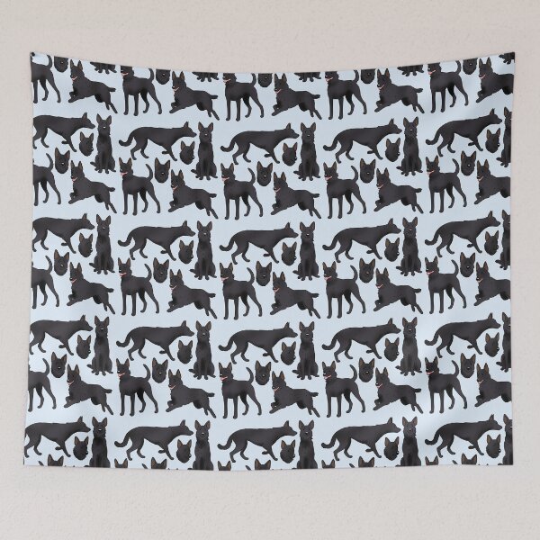 Item preview, Black Australian Kelpie dog pattern  designed and sold by Yaragold.