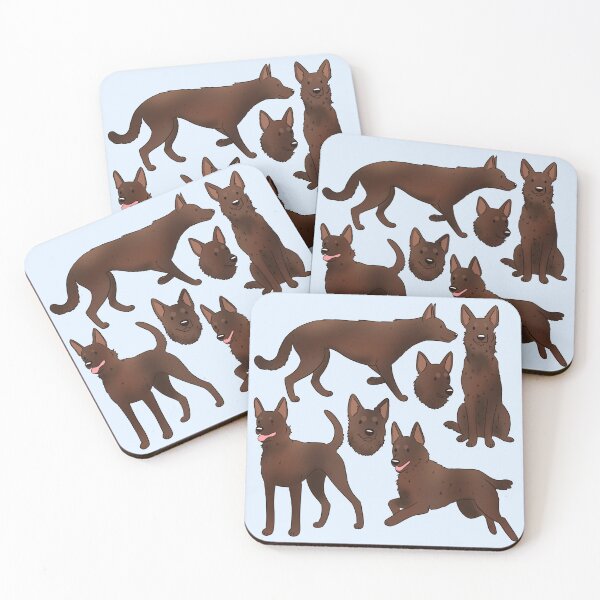 Item preview, Red Australian Kelpie dog pattern  designed and sold by Yaragold.