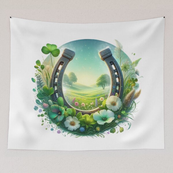 Artikelvorschau, Hufeisen für die Happy St. Patricks Day Landschaft entworfen und verkauft von Expressions-Sel.