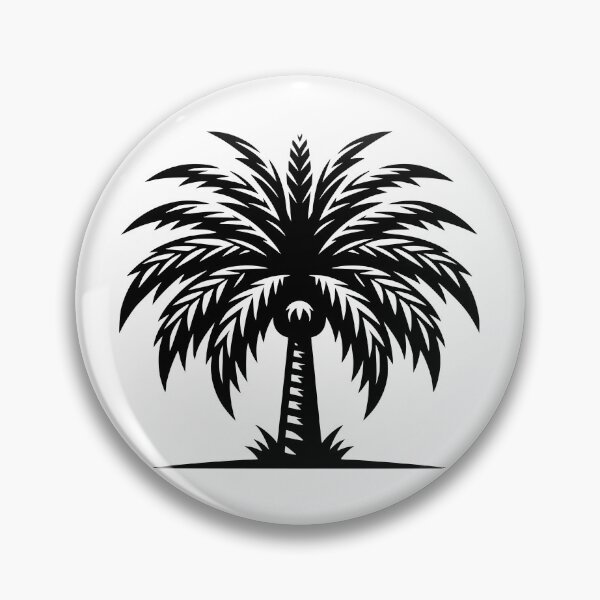 Item preview, Black and White Palm Tree Illustration - Tropical Iconic Imagery designed and sold by geraskonst.