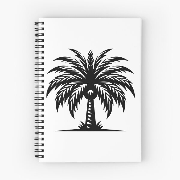 Item preview, Black and White Palm Tree Illustration - Tropical Iconic Imagery designed and sold by geraskonst.
