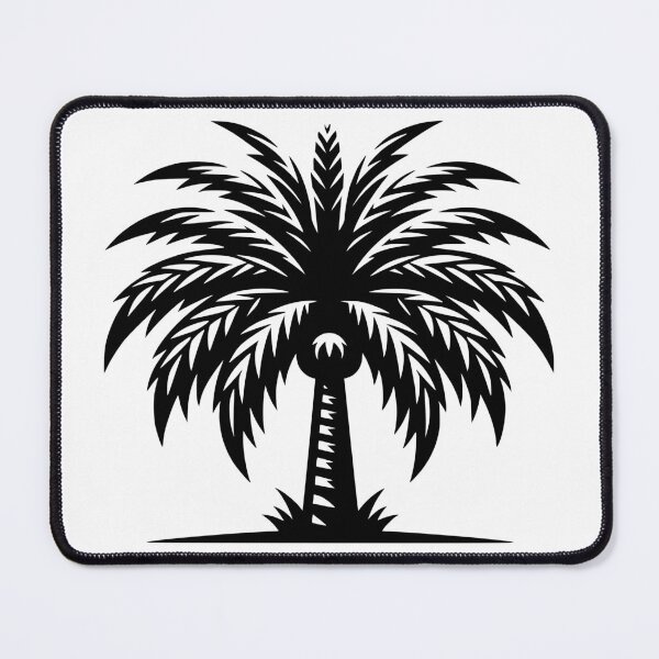 Item preview, Black and White Palm Tree Illustration - Tropical Iconic Imagery designed and sold by geraskonst.